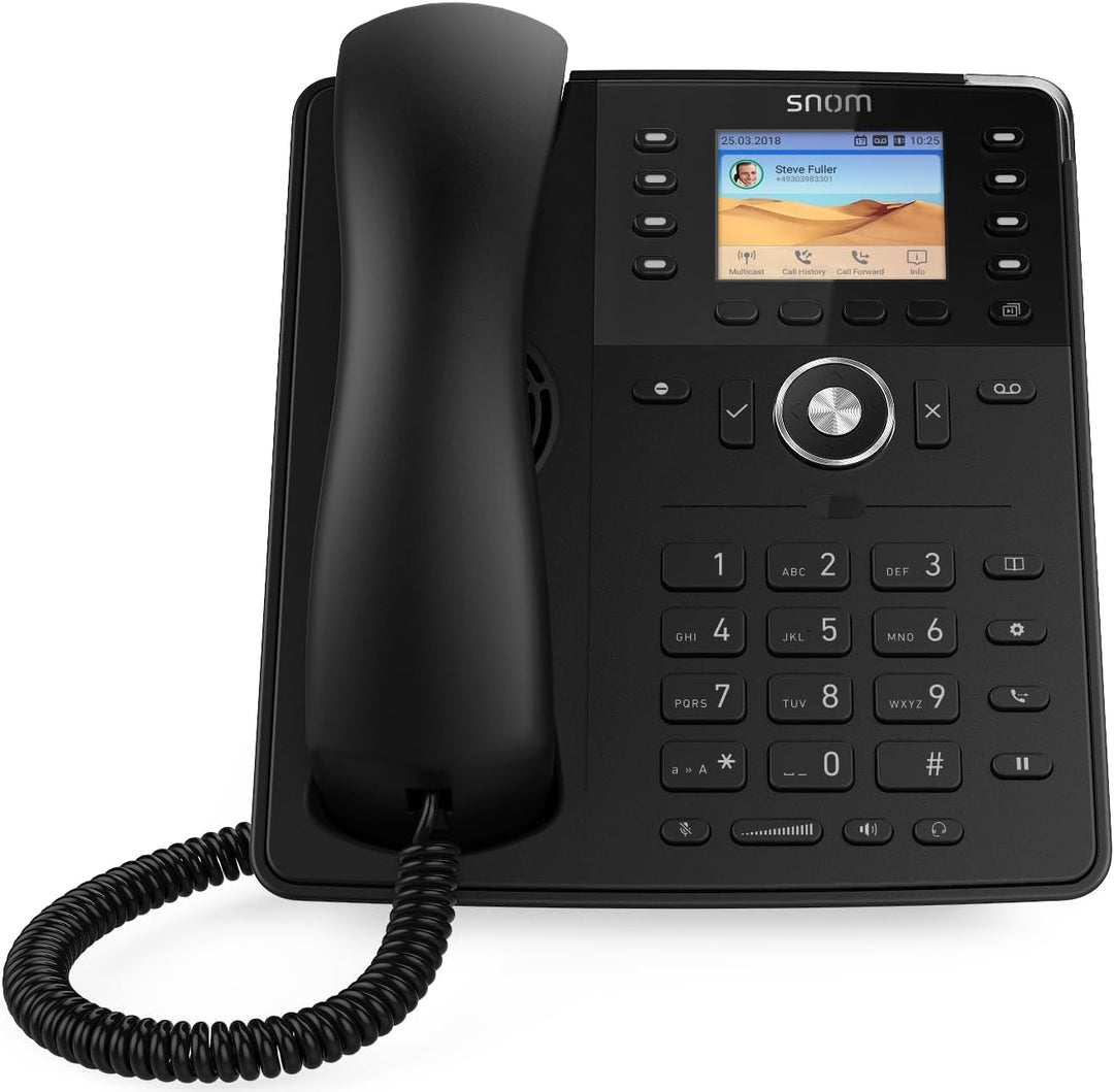 Snom D735 IP Telefon, SIP Tischtelefon (hochauflösendes grafisches 2,7-Zoll-TFT-Display, 32 selbstbe