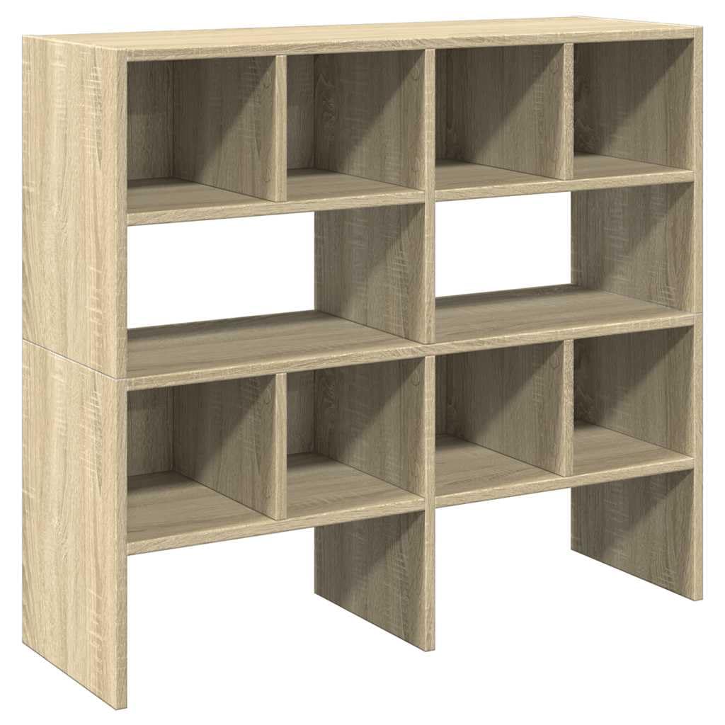 vidaXL Schuhregale 2 STK. Stapelbar Sonoma-Eiche 89,5x30x40 cm, Schuhaufbewahrung, Schuhorganizer, S