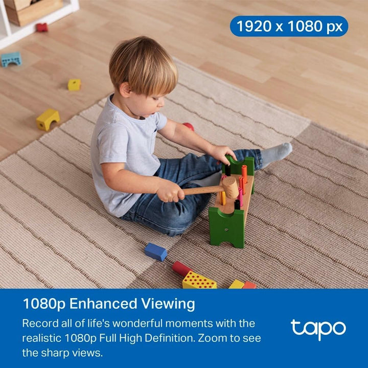 Tapo C201 360° WLAN-Überwachungskamera für Innenräume, 1080P, Nachtsicht, Bewegungserkennung, Zwei-W