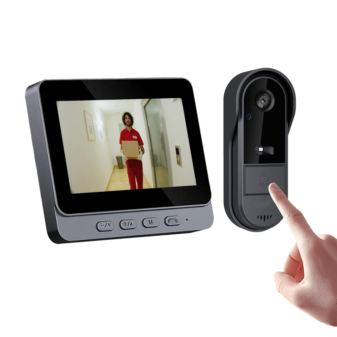 Winnes Drahtlose Video Türklingel-Gegensprechanlage mit Kamera, Aussentürklingel, wasserdicht, 1080P
