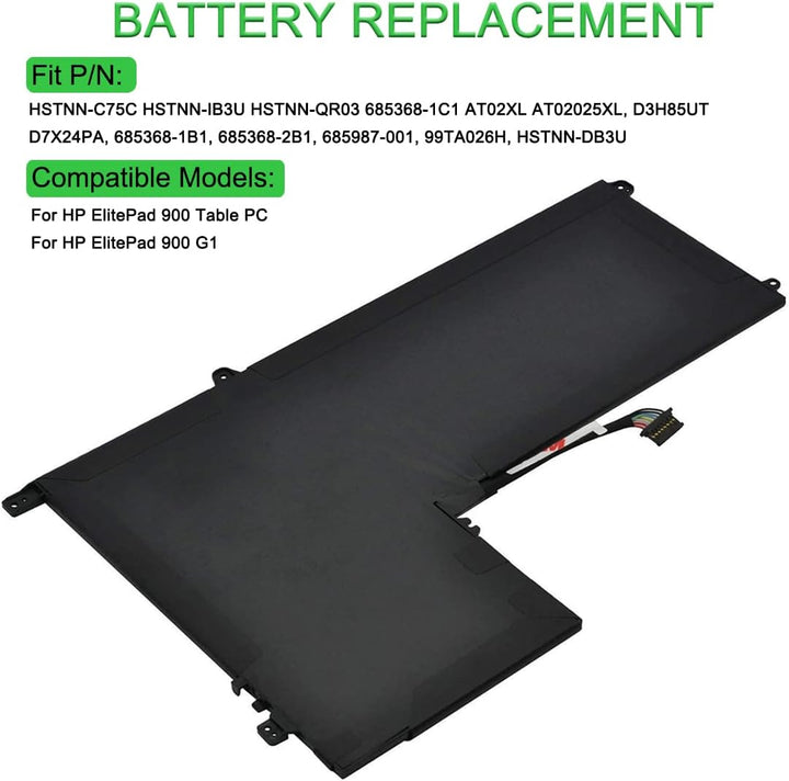 XITAIAN 7.4V 25Wh AT02XL AT02025XL D7X24PA Ersatz Laptop Akku für HP ElitePad 900 Table PC 900 G1 D3