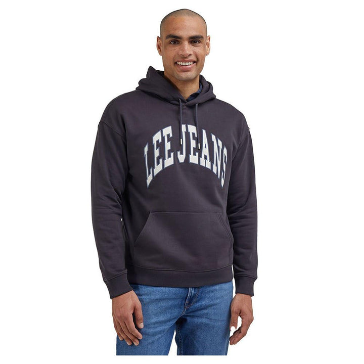 Lee Herren Varsity Hoodie Hooded Sweatshirt M Schwarz, M Schwarz