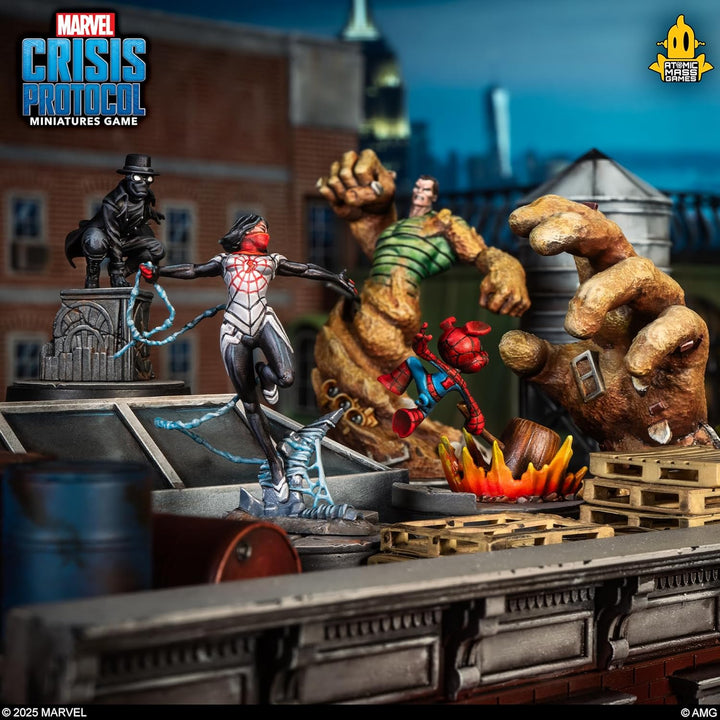 Asmodee, Marvel: Crisis Protocol – Silk, Spider-Ham & Spider-Man Noir, Character Pack, Atomic Mass G