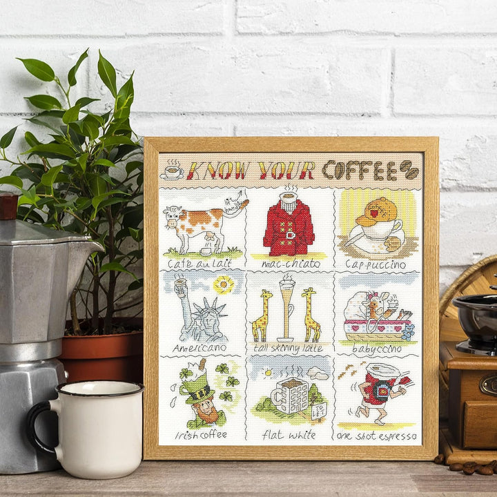 Bothy Threads Kreuzstich-Set, Motiv: Know Your Coffee