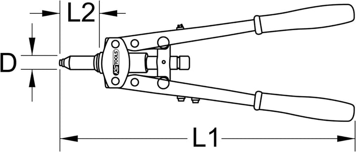 KS Tools 150.9530 Langarm-Handnietzange, 410mm
