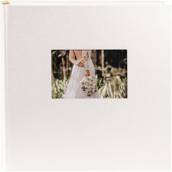 goldbuch 31485 Hochzeitsalbum mit Fensterausschnitt, Romeo, Fotoalbum zur Hochzeit, 30 x 31 cm, Albu