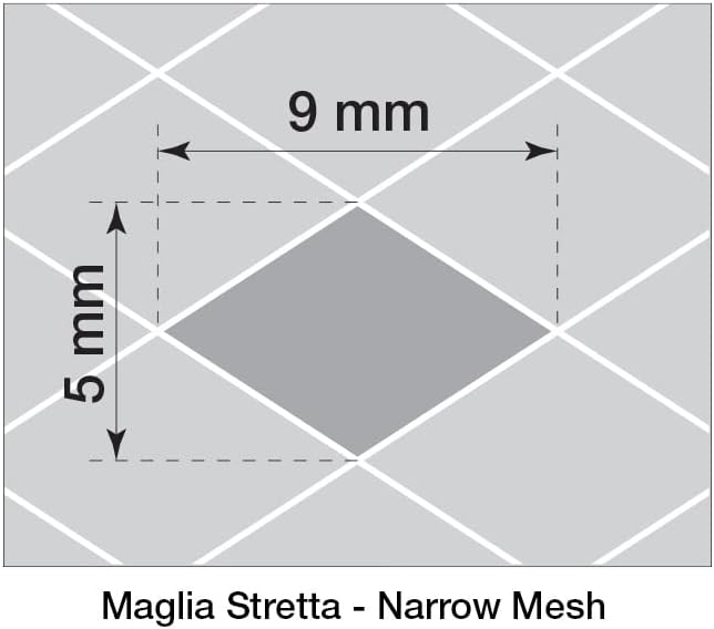 Simoni Racing GSA/1N Schmale Mesh Aluminium- Grösse 125 X 20 Cm, Schwarz
