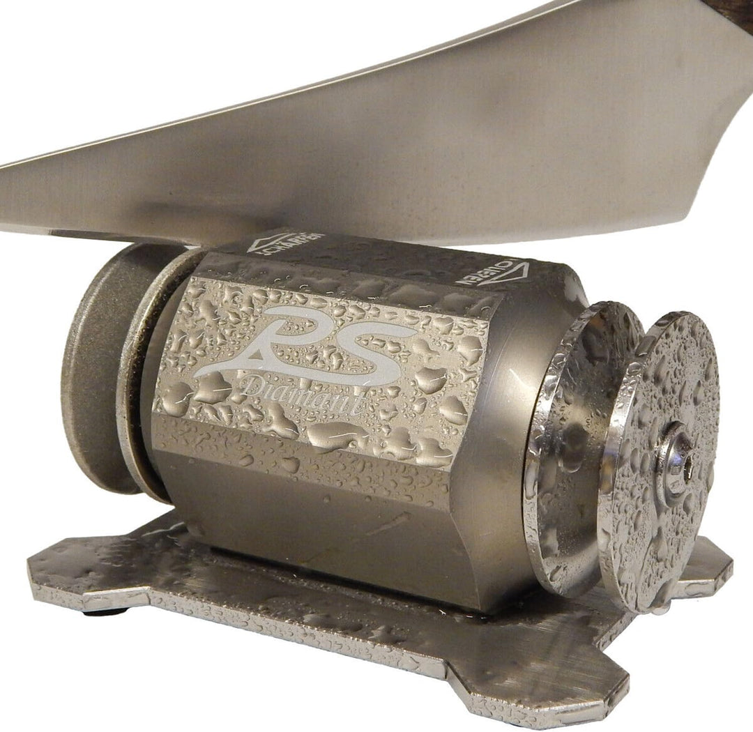 Duke-Handel Messerschärfer, Rollenschärfer, Rollenschleifer inkl. Mikrofasertuch, mit Ballig/Konvex