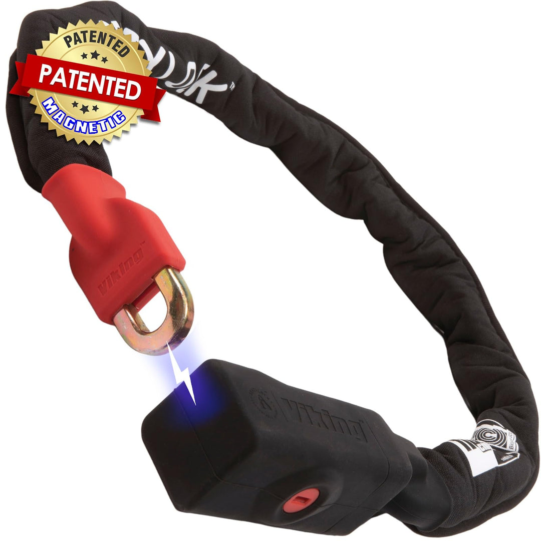 Seatylock Viking Fahrrad Kettenschloss mit Schlüssel – Patentiertes diebstahlsicheres Fahrradschloss