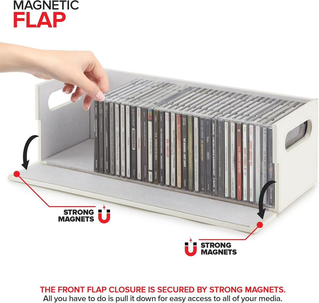 Stock Your Home CD-Aufbewahrungsbox, Organizer-Regal für Filmhüllen, DVDs, Kassettenband-Display-Stä
