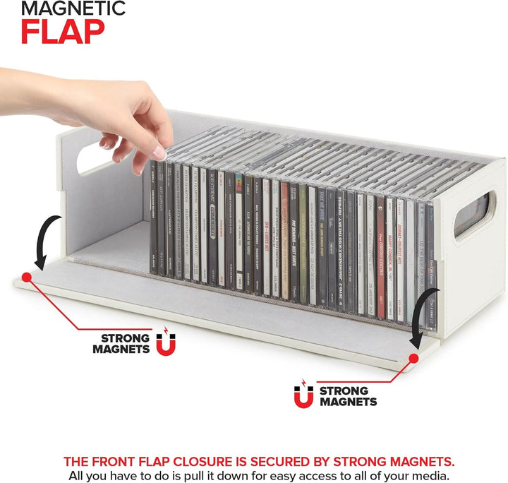 Stock Your Home CD-Aufbewahrungsbox, Organizer-Regal für Filmhüllen, DVDs, Kassettenband-Display-Stä