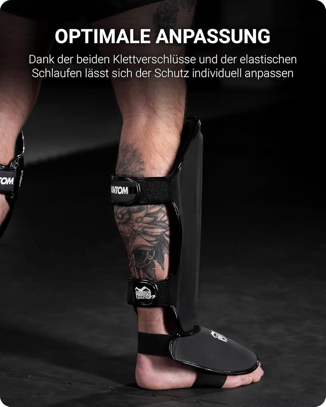 Phantom Schienbeinschoner mit Spannschutz, Kampfsport, MMA, Kickboxen, Muay Thai APEX Striking - Sch