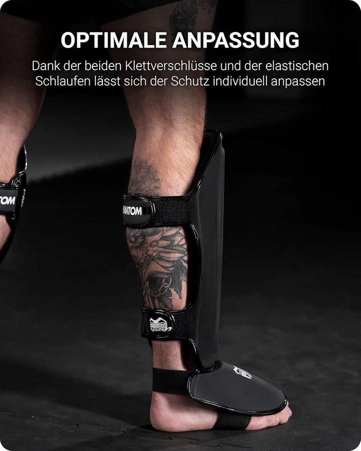 Phantom Schienbeinschoner mit Spannschutz, Kampfsport, MMA, Kickboxen, Muay Thai APEX Striking - Sch