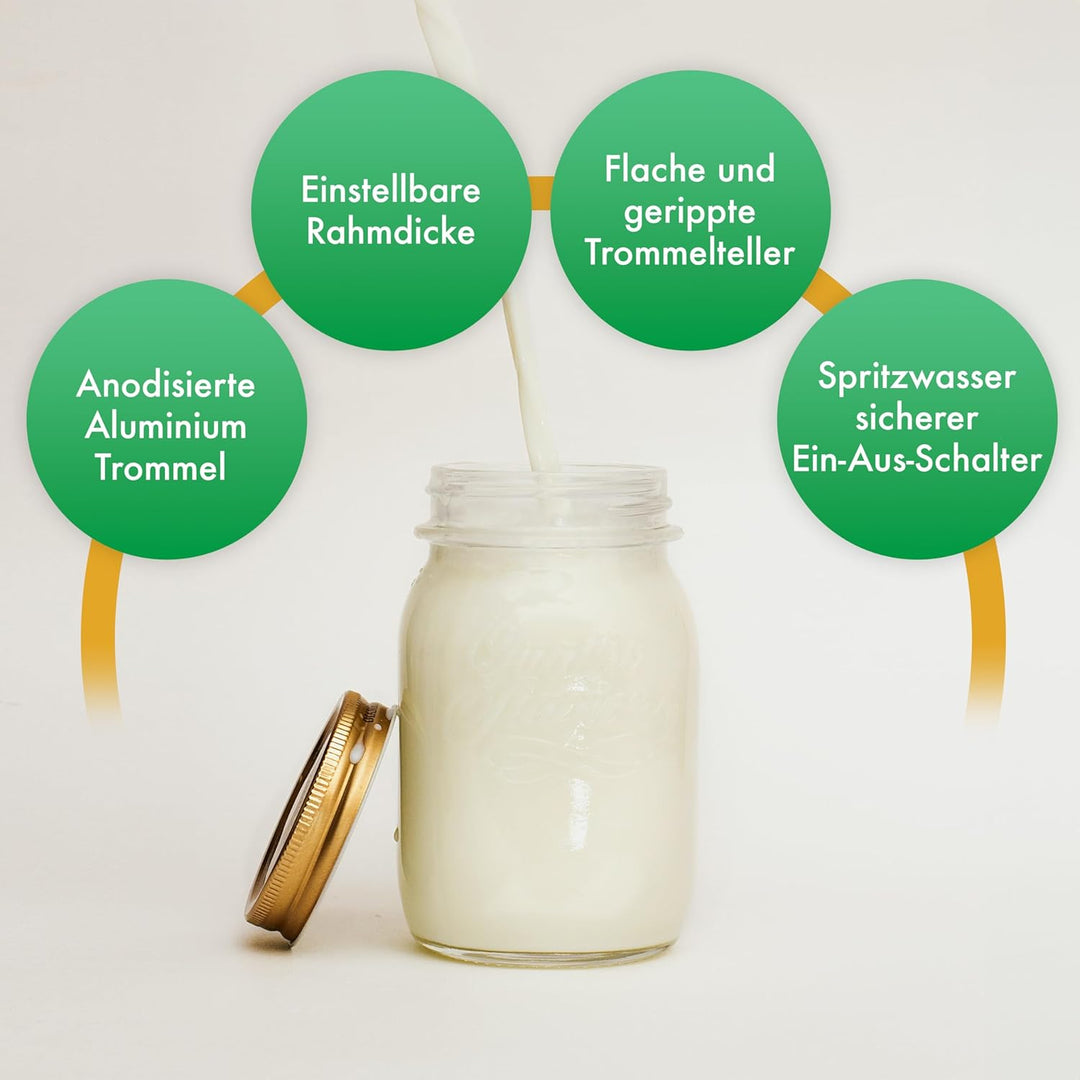 Milky Milchzentrifuge FJ 85 HAP - Hochwertige Milchzentrifuge elektrisch - Milch Separator für 85 Li