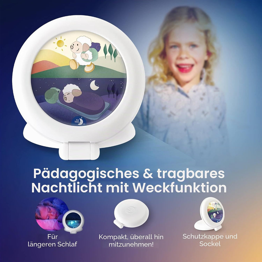 Pabobo - Kid Sleep Wecker, Lernwecker für Kinder, Tag/Nacht, beleuchtet, Mädchen/Jungen, Globetrotte