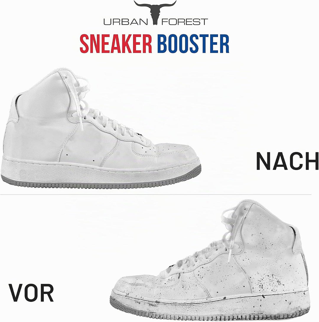 · URBAN FOREST · PREMIUM PRODUCTS Nachhaltiges Sneaker Power Reiniger Konzentrat inkl. Schwamm + 4X