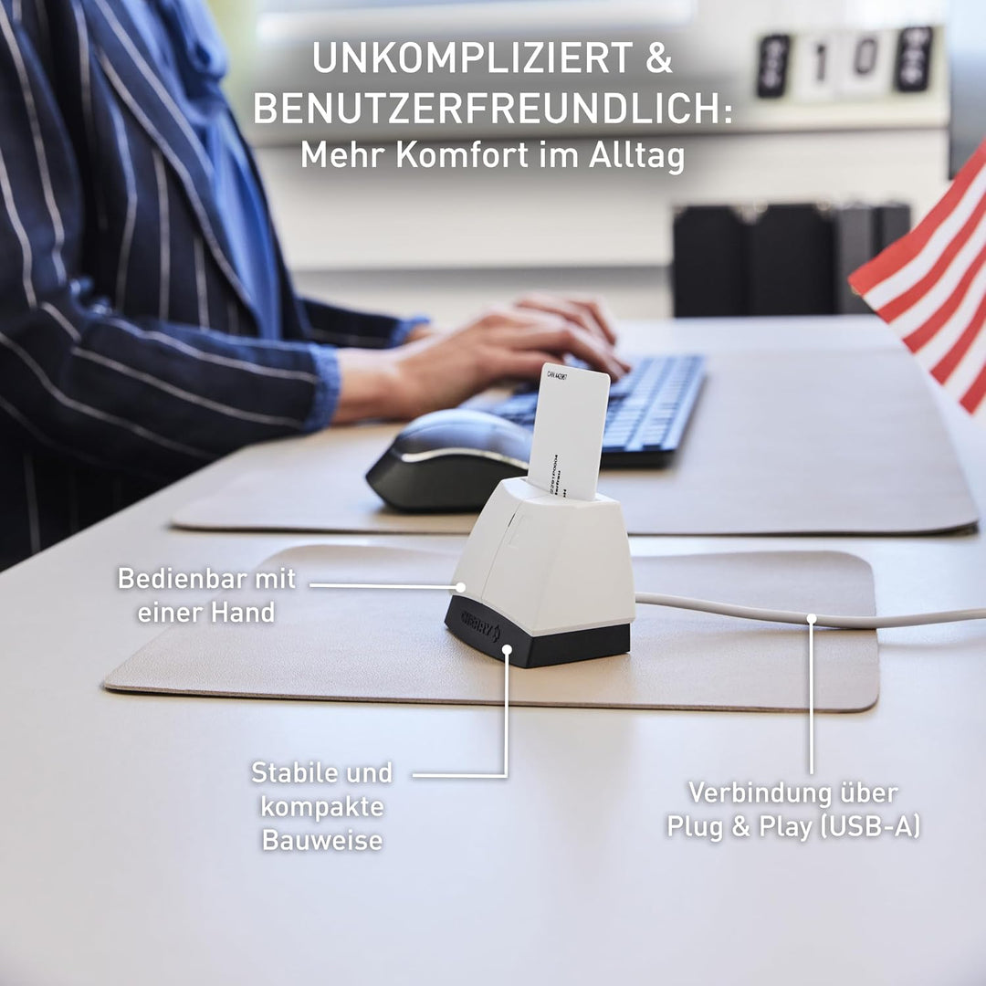 CHERRY SmartTerminal ST-1144UB USB cardreader Pale Grey Single, Single