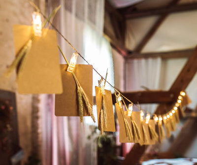 CozyHome Foto Lichterkette Fotoclips - 30 LED mit Klammern & 5m Timer Batterie I Fotolichterketten F