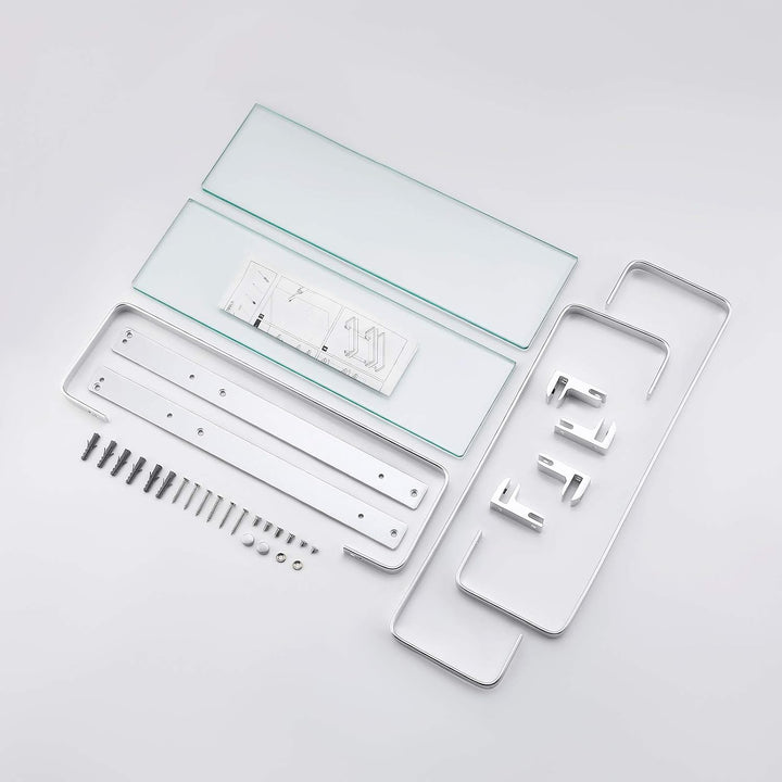 KES Duschablage Glas Duschregal Glasablage für Badezimmer Wandregal Glasregal Dusche Ablage Hängereg