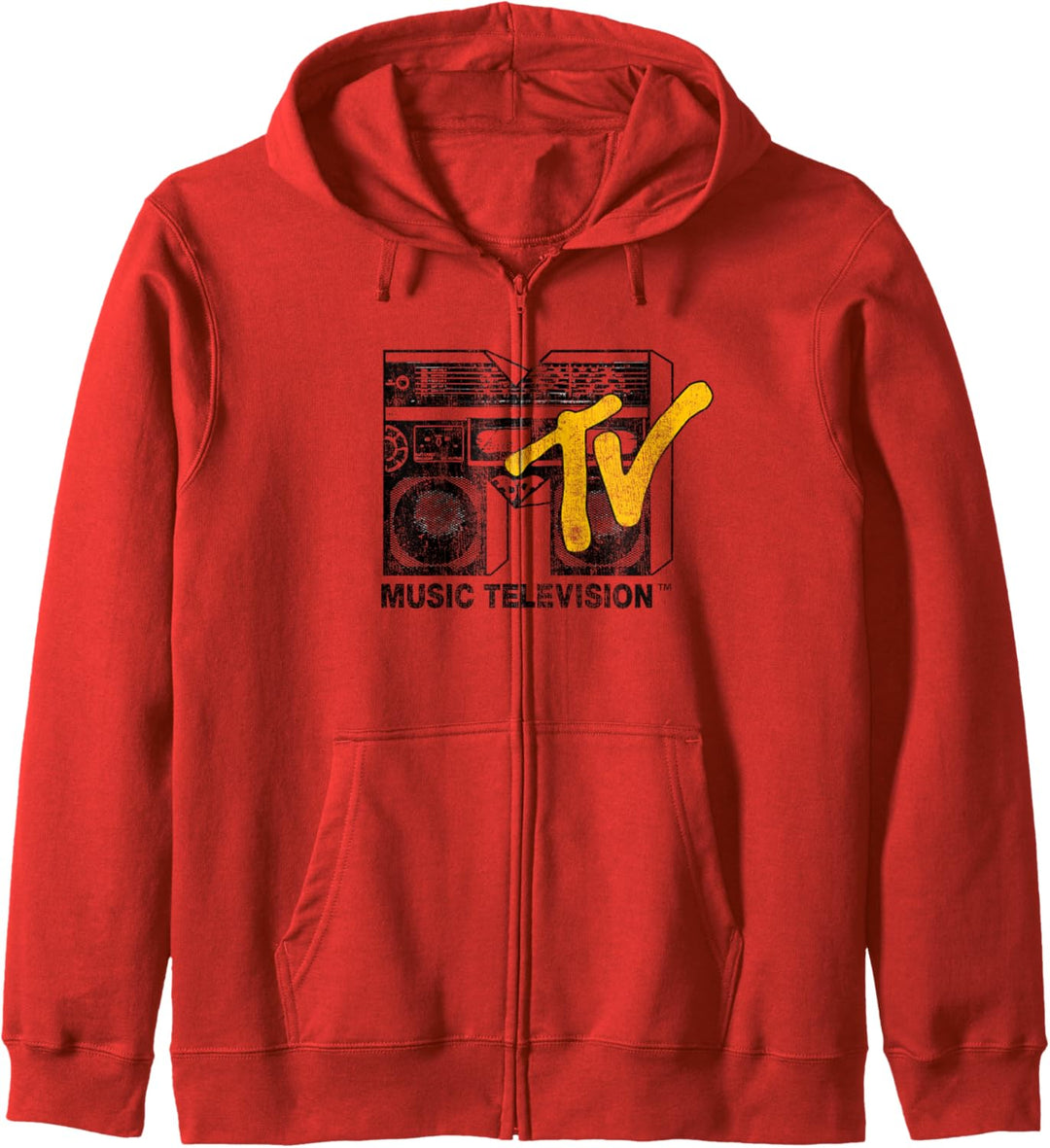MTV Logo 80's Style Black And White Boombox V2 Kapuzenjacke