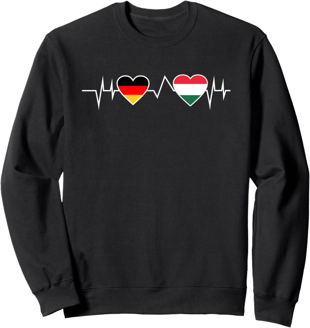 Ungare Deutscher Ungarn Herzschlag Sweatshirt