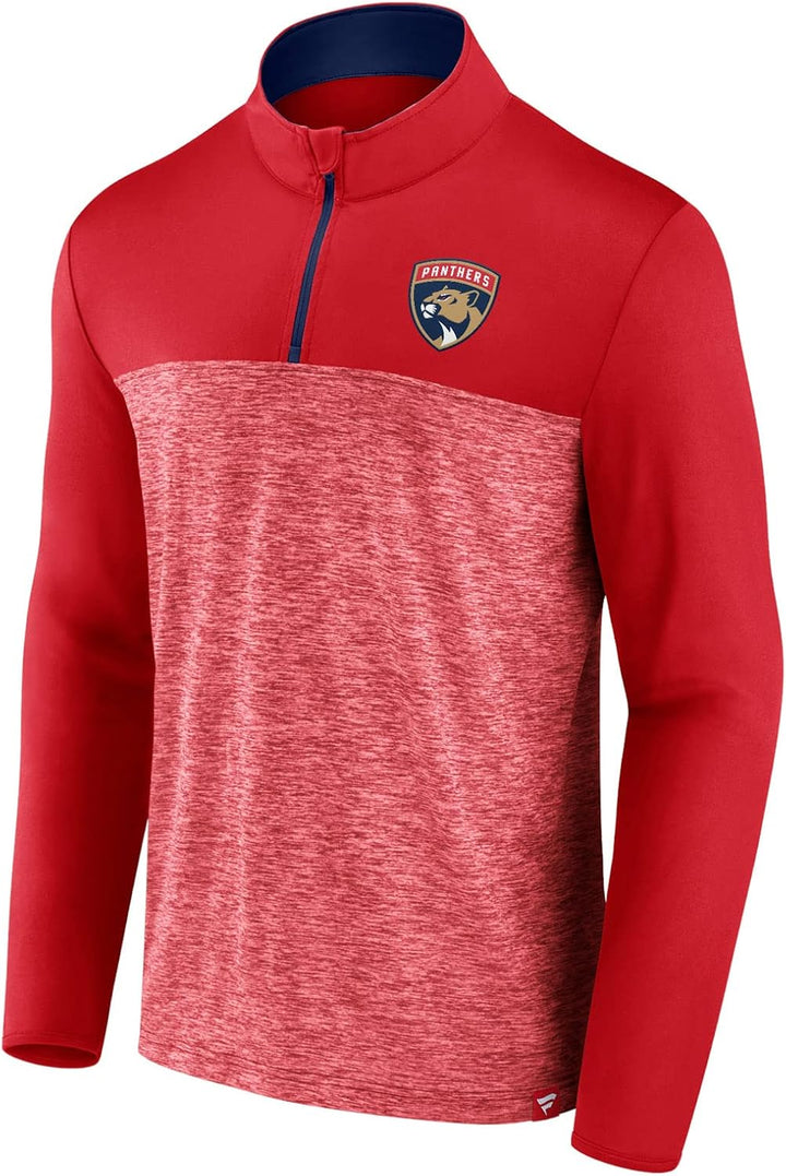 NHL Florida Panthers Iconic Defender Troyer 1/4 Zip Zipper Jacke 3XL Rot, 3XL Rot