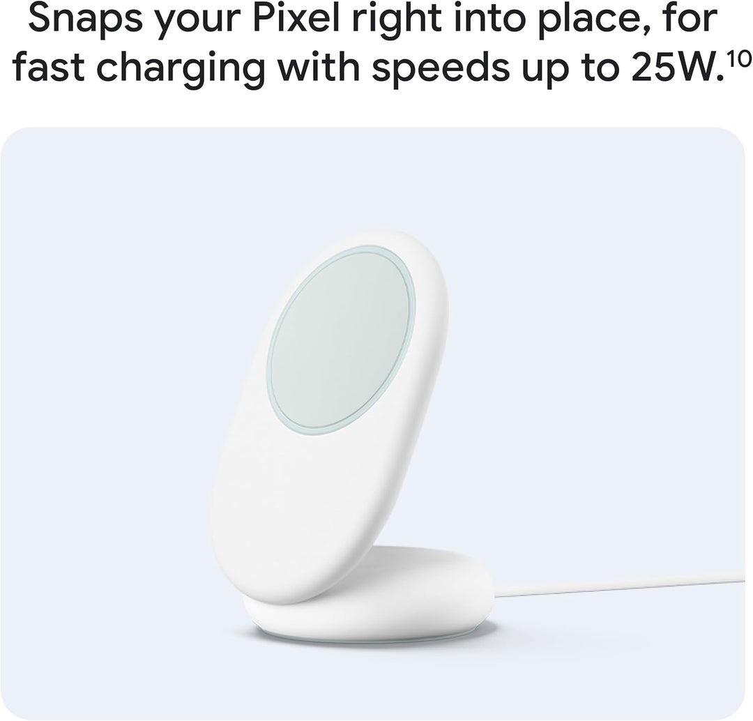Google Pixelsnap-Ladegerät mit Standhalterung – Kabelloses 25-W-Qi2-Ladegerät und Standhalterung (Ma
