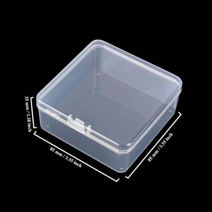 Goodma 12 Stück Square Leere Mini-Aufbewahrungsbox für durchsichtige Kunststoff-Organizer-Aufbewahru