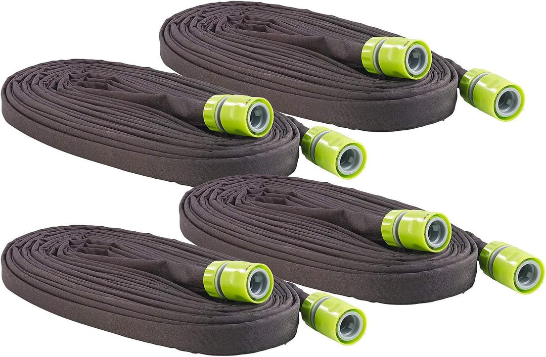 Royal Gardineer Tröpfchenschlauch: Perlschlauch Eco 12m 4er-Pack (Perlschlauch flach, Heckenschläuch