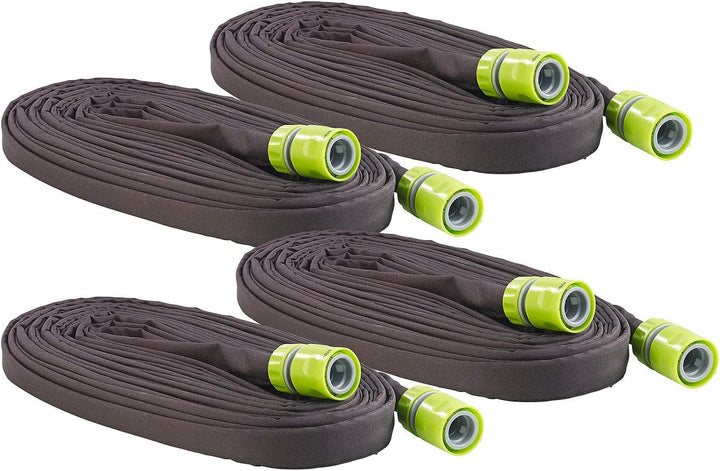 Royal Gardineer Tröpfchenschlauch: Perlschlauch Eco 12m 4er-Pack (Perlschlauch flach, Heckenschläuch