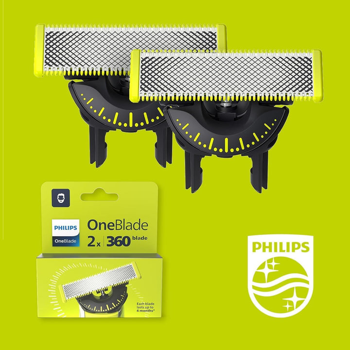 Set aus PHILIPS OneBlade Pro 360 Face & Body - elektrischer Rasierer(QP6552/30) + Philips OneBlade O