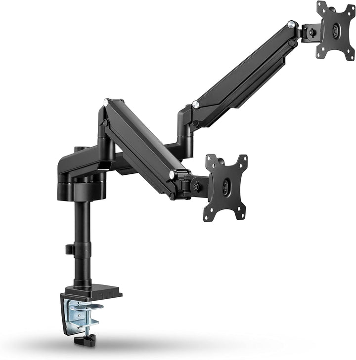 InLine® Monitor Tischhalterung mit Lifter, Halterung für 2 Bildschirme bis 32“ (82cm, VESA 75x75 ode