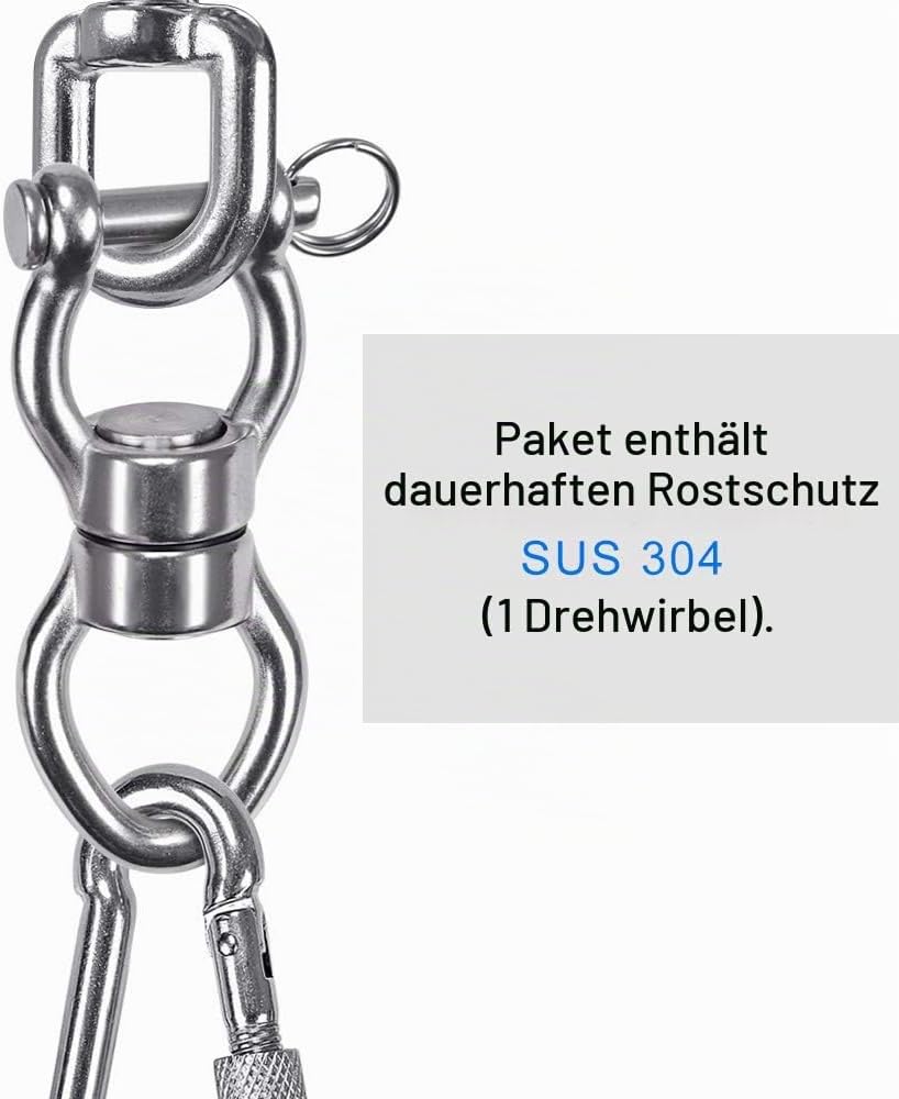 SELEWARE Silent Bearing Swing Swivel, Edelstahl 1200LB 360 ° Rotationsgerät Hängezubehör mit Abnehmb