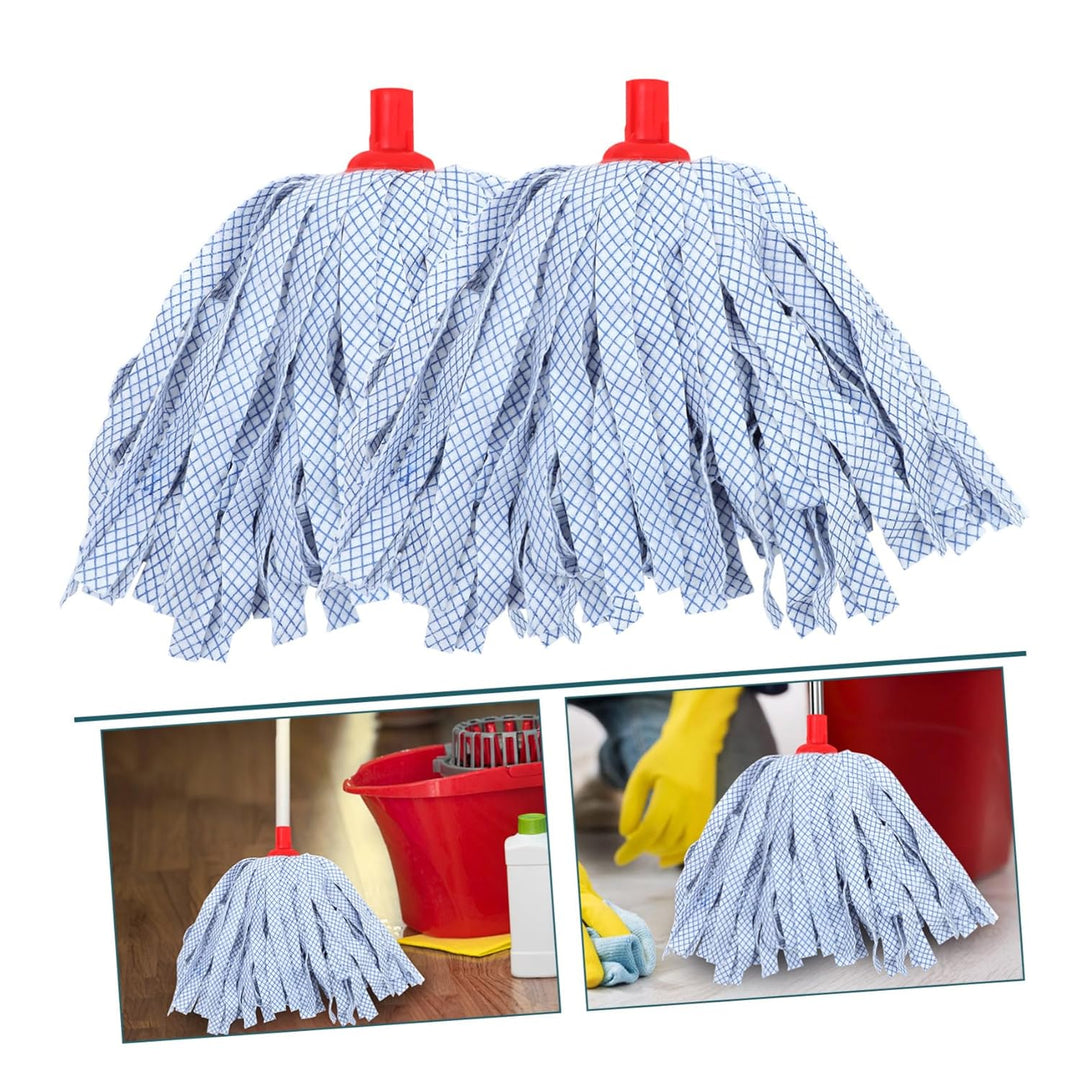 2 Stück Mop Ersatzkopf aus Saugfähigem Vliesstoff Waschbar und Wiederverwendbar Robustes Reinigungst
