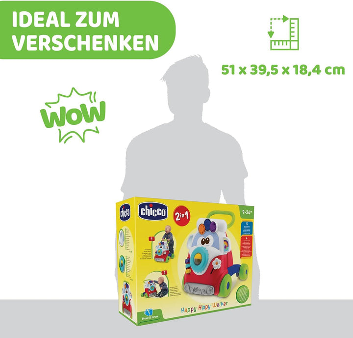 Chicco 00005905000000 - Lauflerner Bus Happy Hippie 2in1, Happy Hippie 2in1