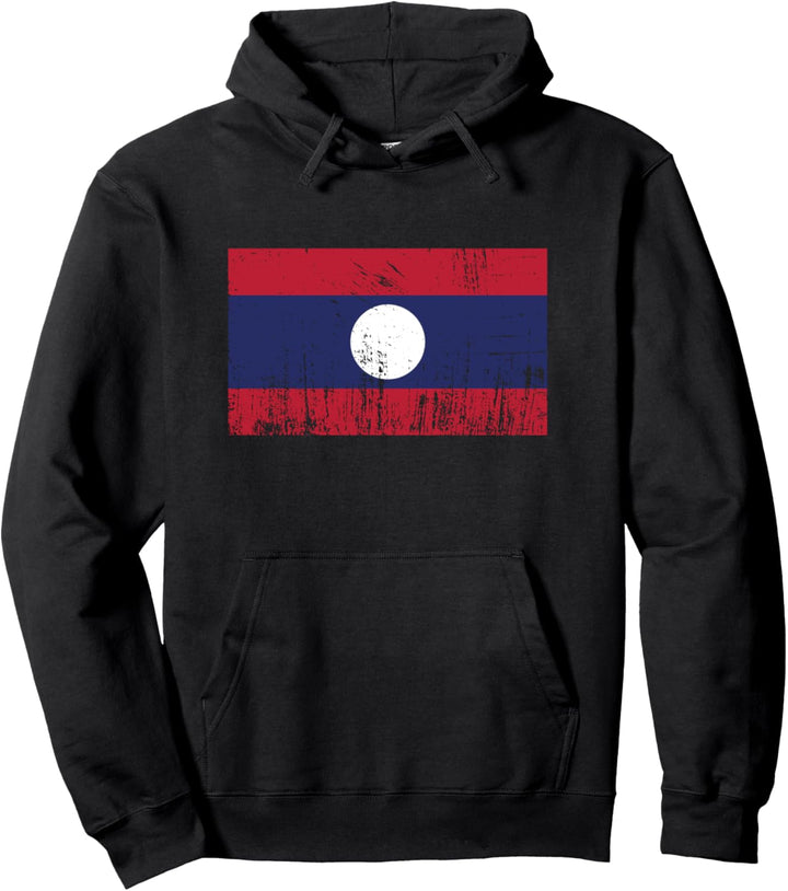 Laos Flagge Lao Fahne Geschenk Fussball-Fan Sport Pullover Hoodie