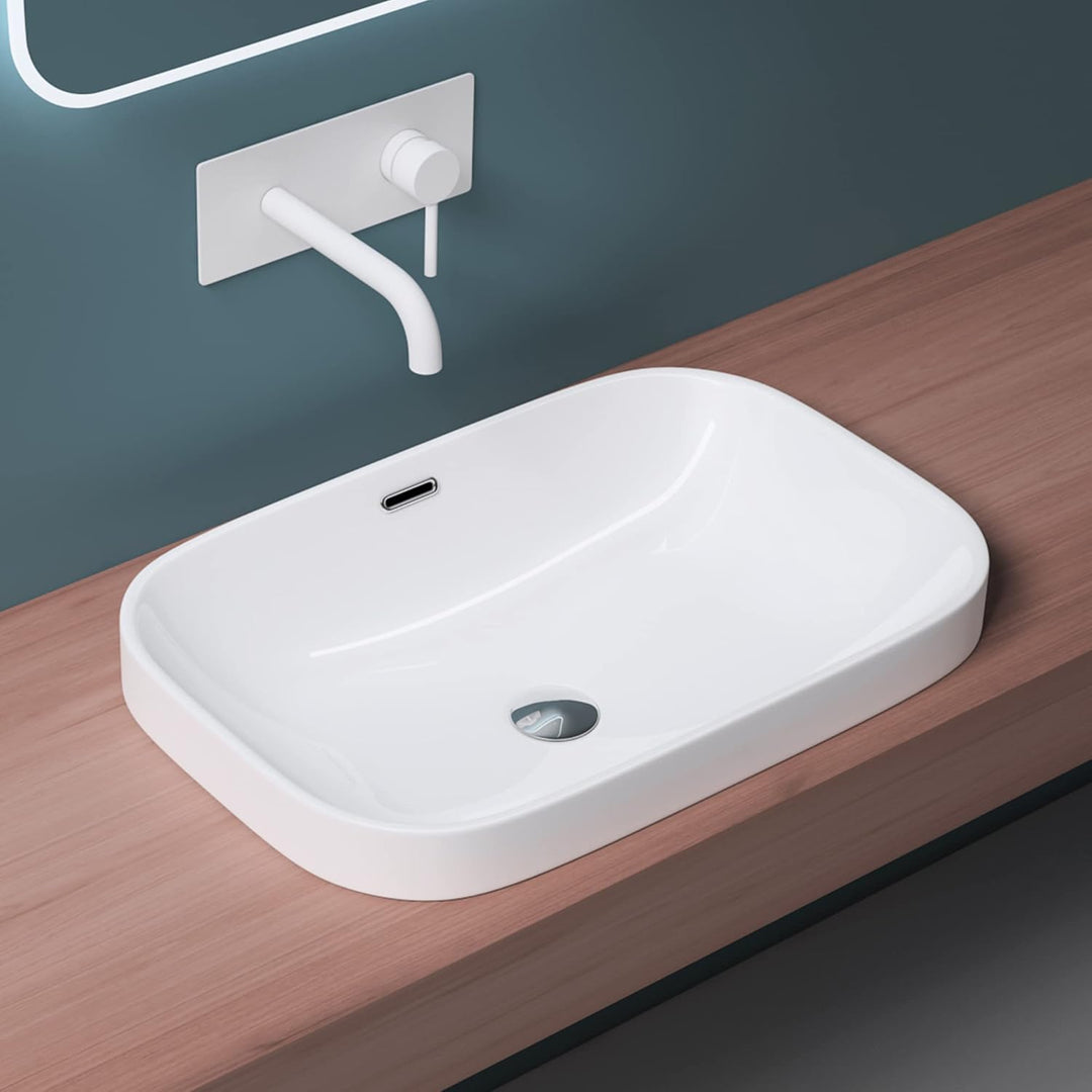 Mai & Mai: Einbauwaschbecken mit Nano-Beschichtung, Keramik in weiss Brüssel5082 Weiss | Modell Br50