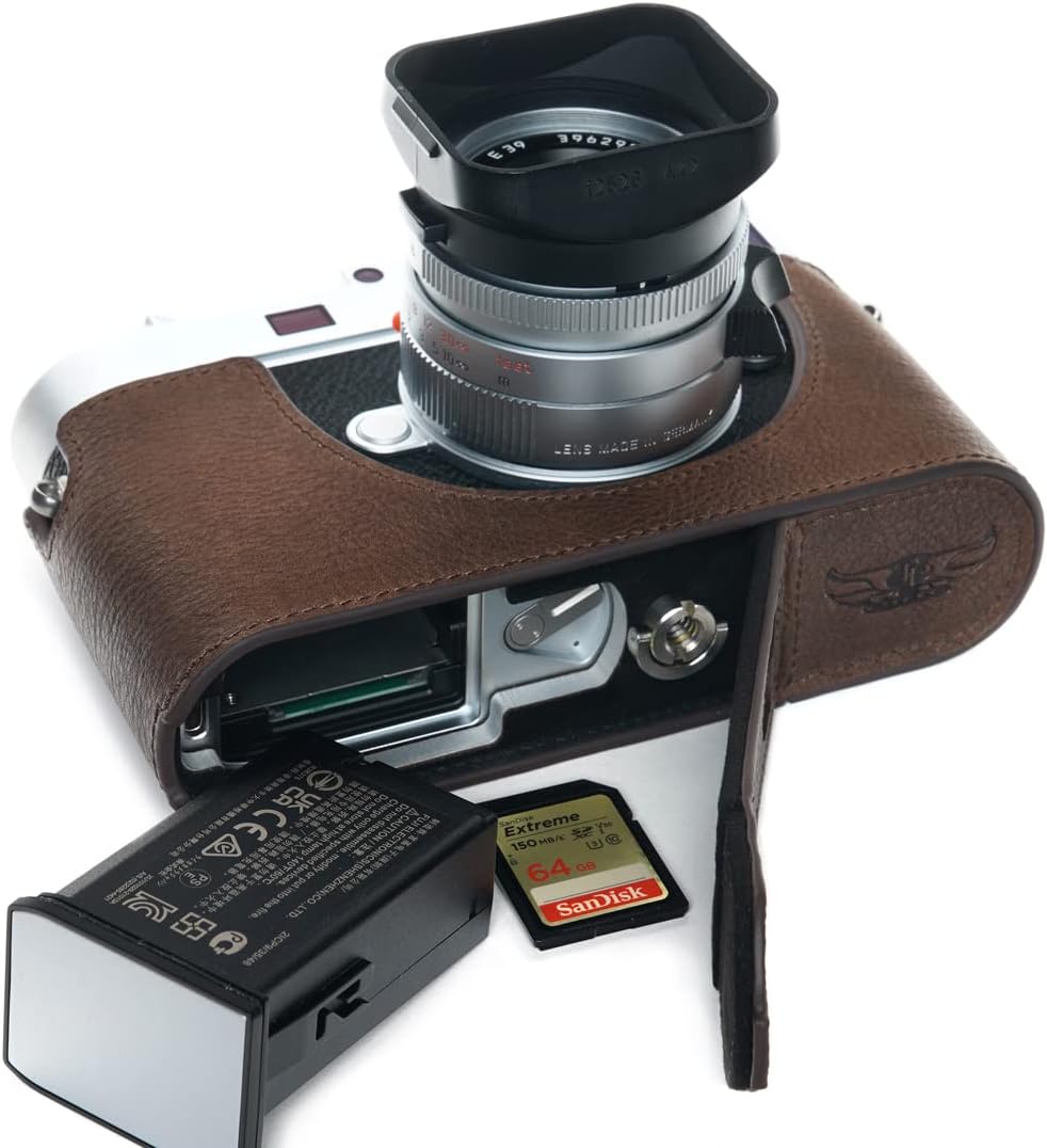 Für Leica M11 Kameratasche, handgefertigt, echtes Leder, halbe Kameratasche, Tasche für Leica M11 Ka