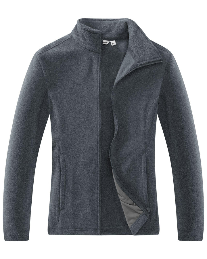33,000ft Damen Fleecejacke mit Durchgehendem Reissverschluss Stehkragen Damen Leichte Fleece Jacke A
