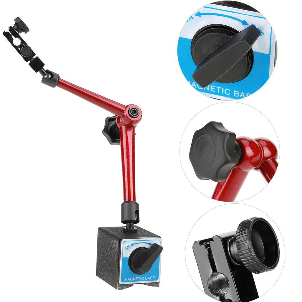Messuhr Halterung, Messstativ mit Magnetfuss, 350mm Einstellbare Universal Magnetfuss Halter Stand 6