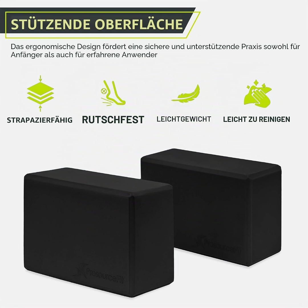 ProsourceFit Yoga-Blöcke aus Schaumstoff, hohe Dichte, Eva-Yoga-Steine, 10,2 x 15,2 x 22,9 cm, 2 Stü