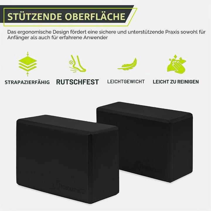 ProsourceFit Yoga-Blöcke aus Schaumstoff, hohe Dichte, Eva-Yoga-Steine, 10,2 x 15,2 x 22,9 cm, 2 Stü