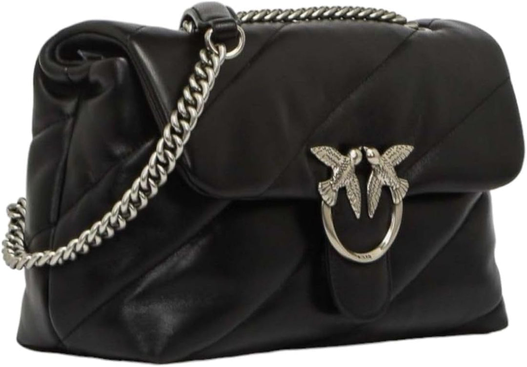 Pinko Love Classic Puff CL Sheep Nap Handtasche Z99o_nero-old Silver, Z99o_nero-old Silver
