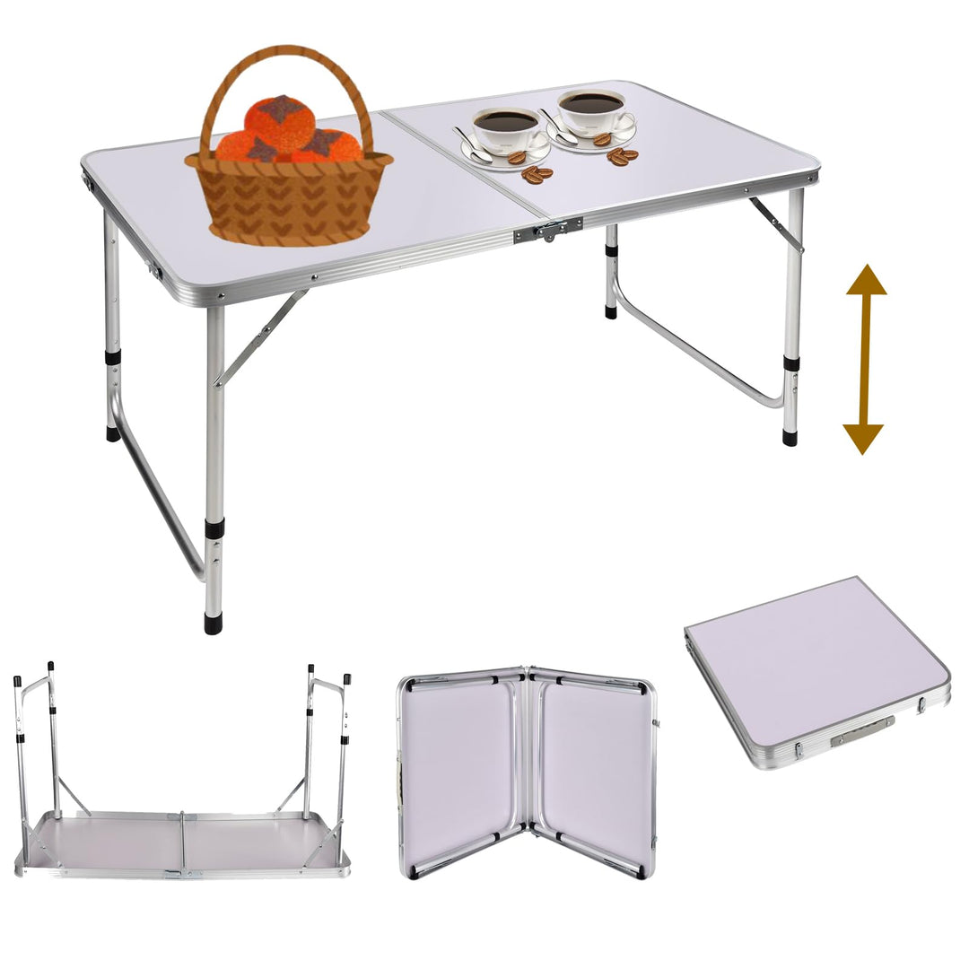 Heavy Duty Party Trestle Tisch 3.9ft/120cm justierbare Höhe Picknick Tisch Portable Outdoor Camping