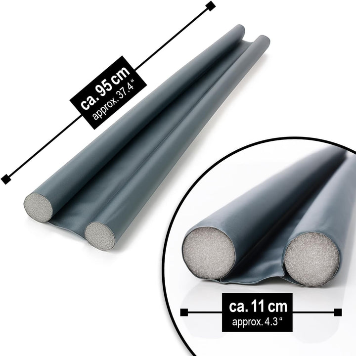 3X Zugluftstopper für Türen bis 95 cm - Türbodendichtung für Innentür und Haustür - Türunterdichtung