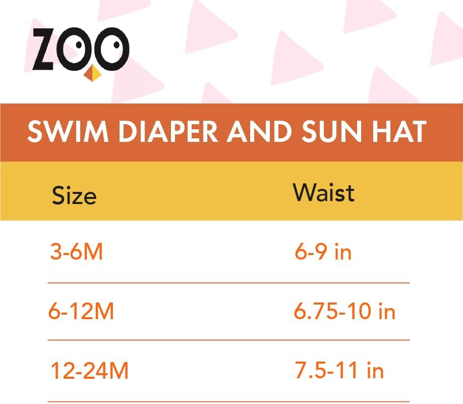ZOOCCHINI LSF 50+ Baby Schwimmwindel &amp; Sonnenhut Set, Pfützen die Ente, 3-6 Monate