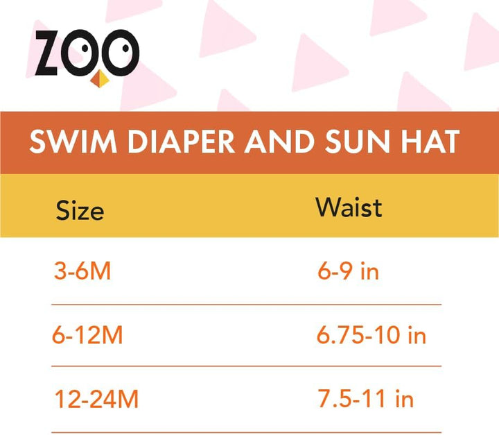 ZOOCCHINI LSF 50+ Baby Schwimmwindel &amp; Sonnenhut Set, Pfützen die Ente, 3-6 Monate