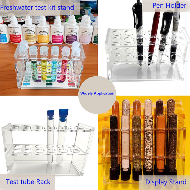 Preamer Reagenzglas-Gestell für 10 ml Reagenzgläser, Acryl, transparent, 12 Stück 10 Ml (12 Steckdos