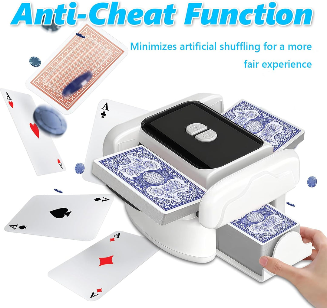 Automatischer Kartenmischer, Spielkartenmischen mit nur einem Tastendruck, Kartensortierer für EIN o