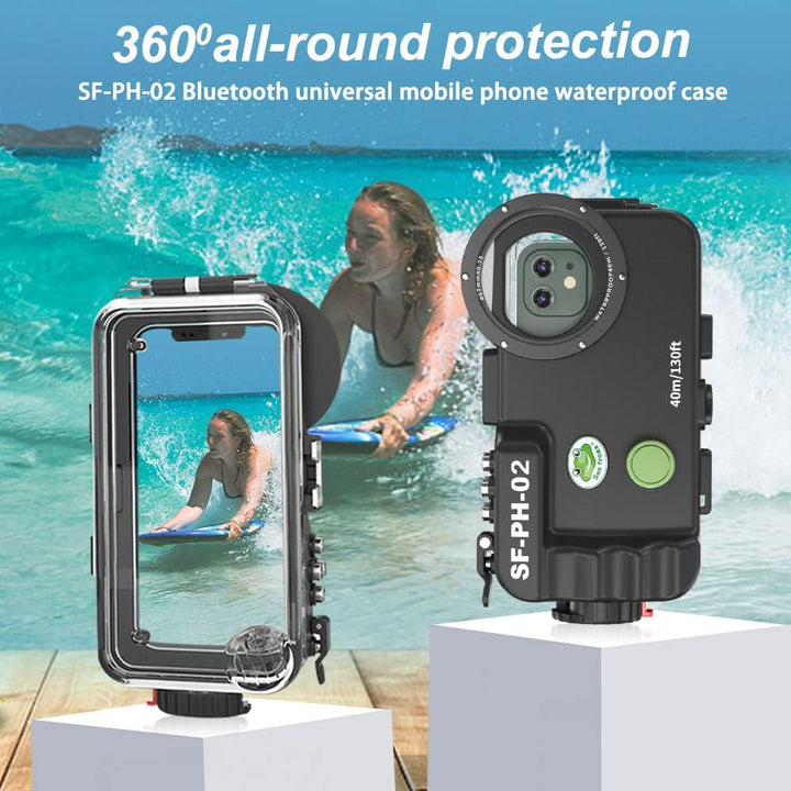Sea frogs Waterproof Case, 130ft/40m Underwater Full Sealed Cover Snowproof Shockproof Dirtproof IPX